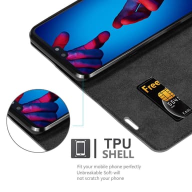Huawei P20 Suojakuori Lompakkokotelo (harmaa)
