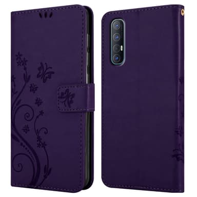 Oppo FIND X2 NEO Suojakuori Lompakkokotelo (Violetti)