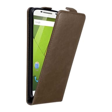 Motorola MOTO X PLAY Suojakuori Lompakkokotelo (Ruskea)