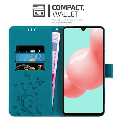 Samsung Galaxy A41 Suojakuori Lompakkokotelo (Sininen)