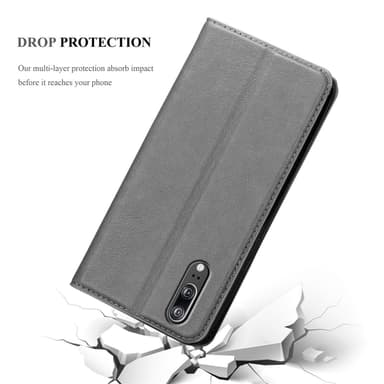 Huawei P20 Suojakuori Lompakkokotelo (harmaa)