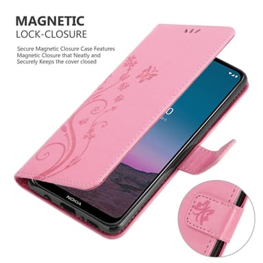 Nokia 5.4 Suojakuori Lompakkokotelo (Vaaleanpunainen)