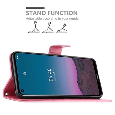 Nokia 5.4 Suojakuori Lompakkokotelo (Vaaleanpunainen)