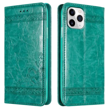 iPhone 11 PRO Suojakuori Lompakkokotelo (Turkoosi)
