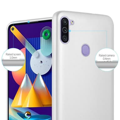 Samsung Galaxy A11 / M11 Suojakuori Kotelo (Hopea)