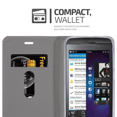Blackberry Z10 Suojakuori Lompakkokotelo (Sininen)
