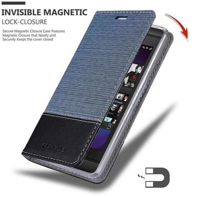Blackberry Z10 Suojakuori Lompakkokotelo (Sininen)
