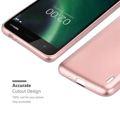 Nokia 2 2017 Suojakuori Kotelo (Vaaleanpunainen)