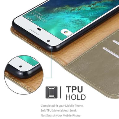 Google PIXEL Suojakuori Lompakkokotelo (Ruskea)