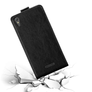 Sony Xperia T3 Suojakuori Lompakkokotelo (Musta)