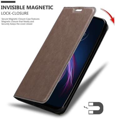Motorola ONE FUSION+ Suojakuori Lompakkokotelo (Ruskea)