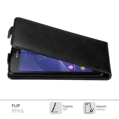 Sony Xperia T3 Suojakuori Lompakkokotelo (Musta)