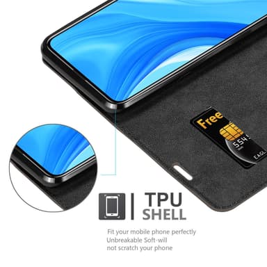 Huawei P SMART PRO Suojakuori Lompakkokotelo (Ruskea)
