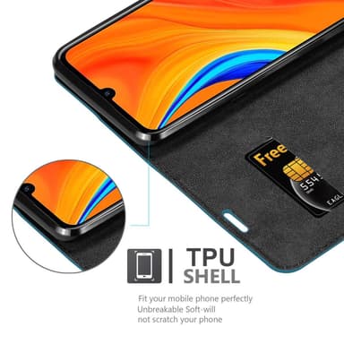 Huawei Y6S Suojakuori Lompakkokotelo (Turkoosi)