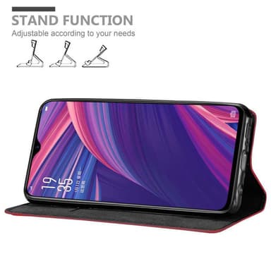 Oppo R17 PRO Suojakuori Lompakkokotelo (Punainen)