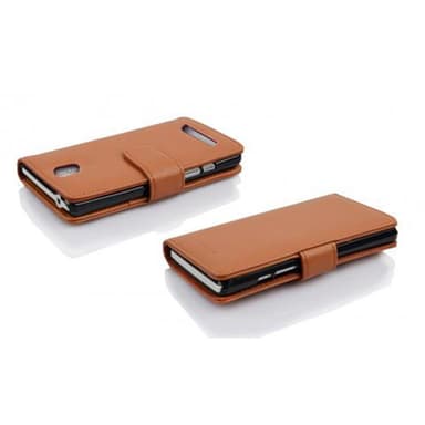 Suojakuori HTC Desire 500 Lompakkokotelo (Ruskea)
