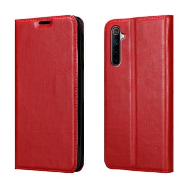 Realme 6 4G / 6s Suojakuori Lompakkokotelo (Punainen)
