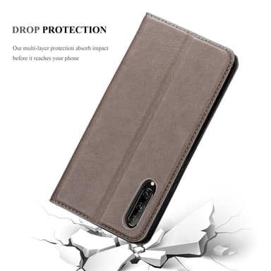 Huawei P SMART PRO Suojakuori Lompakkokotelo (Ruskea)