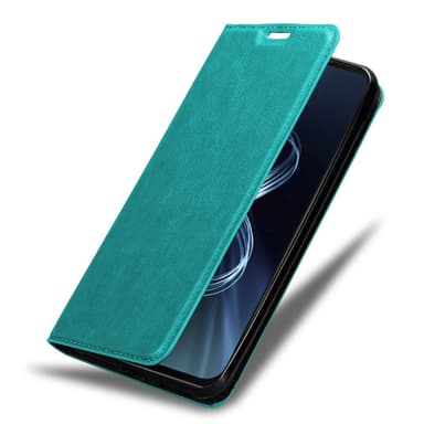 Asus ZenFone 8 Suojakuori Lompakkokotelo (Turkoosi)