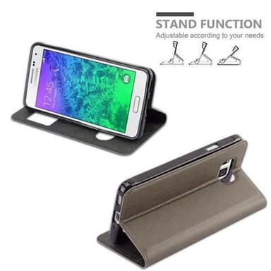 Lompakkokotelo Samsung Galaxy ALPHA Case (Ruskea)