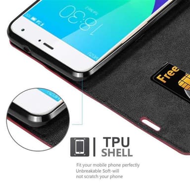 MEIZU MX4 Suojakuori Lompakkokotelo (Punainen)