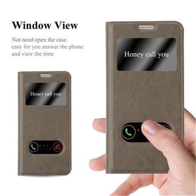 Lompakkokotelo Samsung Galaxy ALPHA Case (Ruskea)