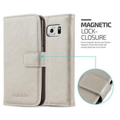 Samsung Galaxy S6 Suojakuori Lompakkokotelo (Ruskea)
