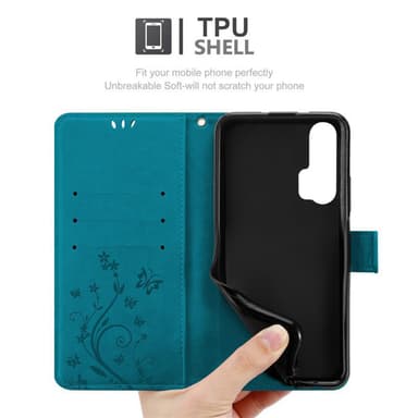 Honor 20 PRO Suojakuori Lompakkokotelo (Sininen)