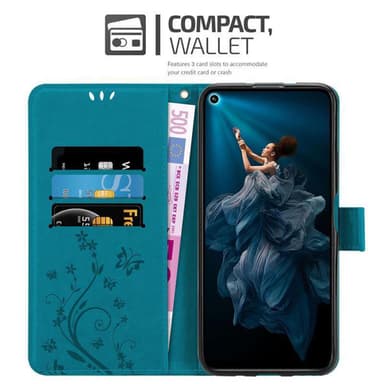 Honor 20 PRO Suojakuori Lompakkokotelo (Sininen)