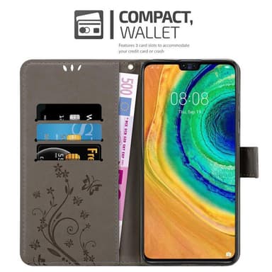 Huawei MATE 30 Suojakuori Lompakkokotelo (harmaa)