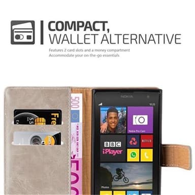 Nokia Lumia 1020 Suojakuori Lompakkokotelo (Ruskea)