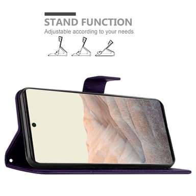 Google PIXEL 6 PRO Suojakuori Lompakkokotelo (Violetti)