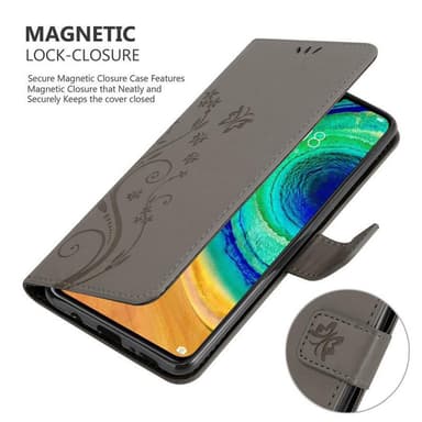 Huawei MATE 30 Suojakuori Lompakkokotelo (harmaa)