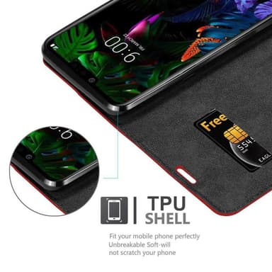 LG G8S Suojakuori Lompakkokotelo (Punainen)