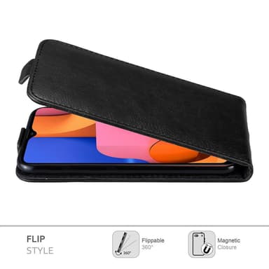 Samsung Galaxy A20s Suojakuori Lompakkokotelo (Musta)