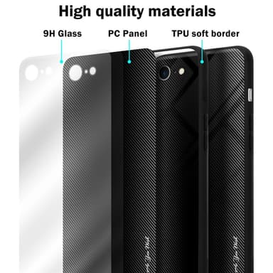 iPhone 7 / 7S / 8 / SE 2020 Suojakuori Kotelo (Musta)