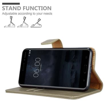 Nokia 8 2017 Suojakuori Lompakkokotelo (Ruskea)