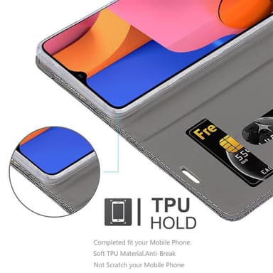 Samsung Galaxy A21 Suojakuori Lompakkokotelo (harmaa)