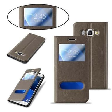 Lompakkokotelo Samsung Galaxy J7 2016 Case (Ruskea)