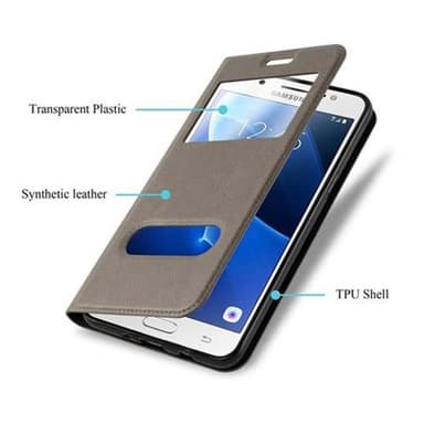 Lompakkokotelo Samsung Galaxy J7 2016 Case (Ruskea)