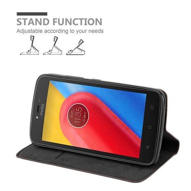 Motorola MOTO C Suojakuori Lompakkokotelo (Ruskea)