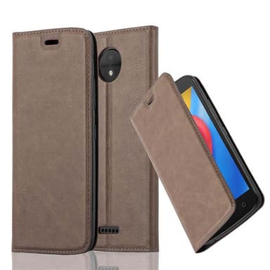 Motorola MOTO C Suojakuori Lompakkokotelo (Ruskea)