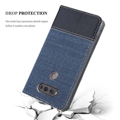 LG V20 Suojakuori Lompakkokotelo (Sininen)