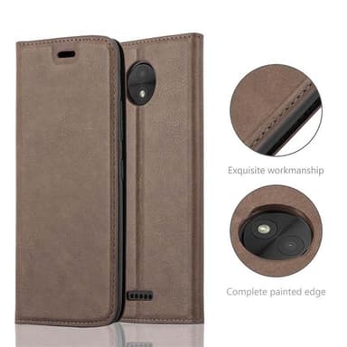 Motorola MOTO C Suojakuori Lompakkokotelo (Ruskea)