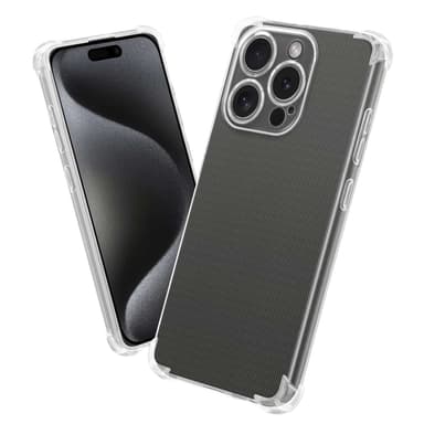iPhone 15 PRO MAX Suojakuori Kotelo (Läpinäkyvä)