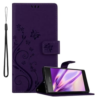 Sony Xperia XZ1 Suojakuori Lompakkokotelo (Violetti)