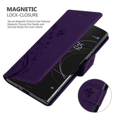 Sony Xperia XZ1 Suojakuori Lompakkokotelo (Violetti)