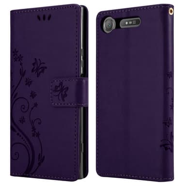 Sony Xperia XZ1 Suojakuori Lompakkokotelo (Violetti)