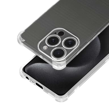 iPhone 15 PRO MAX Suojakuori Kotelo (Läpinäkyvä)