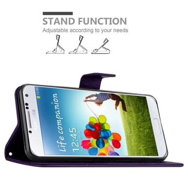 Samsung Galaxy S4 Suojakuori Lompakkokotelo (Violetti)